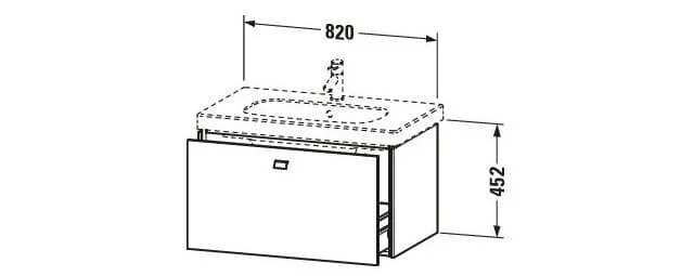Bản vẽ Tủ chậu lavabo Duravit BR404604949