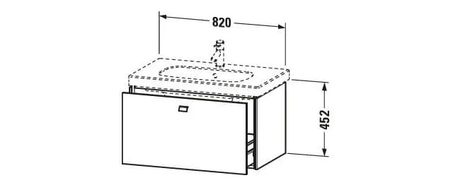 Bản vẽ Tủ chậu lavabo Duravit BR404609191