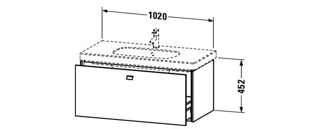 Bản vẽ Tủ chậu lavabo Duravit BR404700707