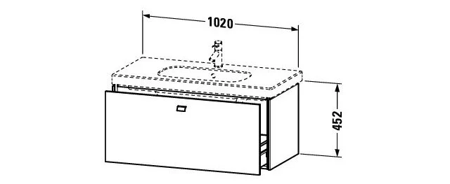 Bản vẽ Tủ chậu lavabo Duravit BR404701021