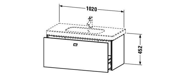 Bản vẽ Tủ chậu lavabo Duravit BR404701022