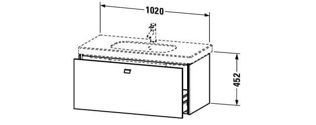 Bản vẽ Tủ chậu lavabo Duravit BR404701030