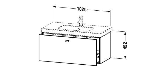 Bản vẽ Tủ chậu lavabo Duravit BR404701035