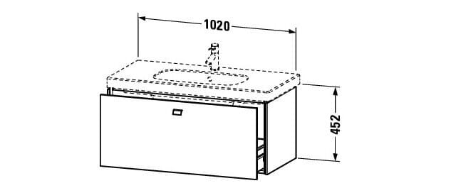 Bản vẽ Tủ chậu lavabo Duravit BR404701043