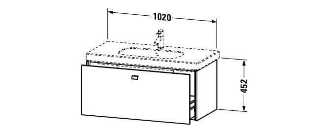 Bản vẽ Tủ chậu lavabo Duravit BR404701049