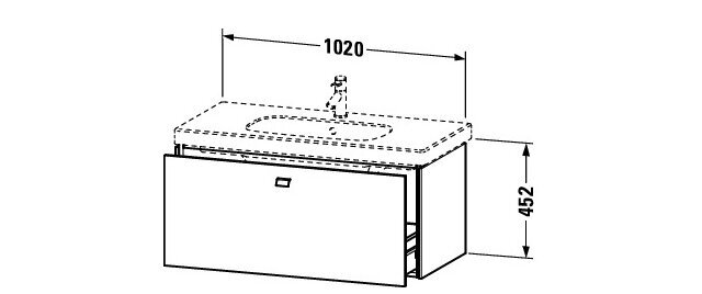 Bản vẽ Tủ chậu lavabo Duravit BR404701075