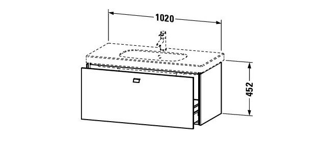Bản vẽ Tủ chậu lavabo Duravit BR404701079