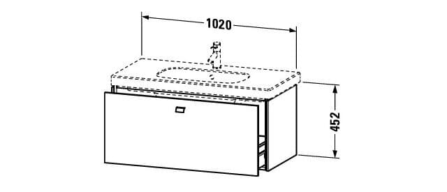 Bản vẽ Tủ chậu lavabo Duravit BR404701091