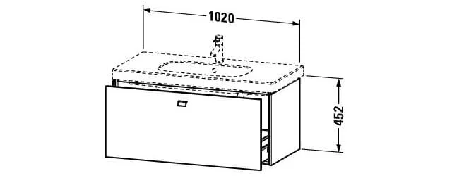 Bản vẽ Tủ chậu lavabo Duravit BR404701818