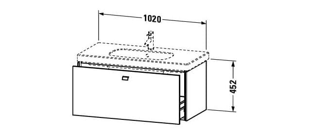 Bản vẽ Tủ chậu lavabo Duravit BR404704343