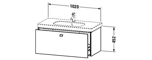 Bản vẽ Tủ chậu lavabo Duravit BR404709191
