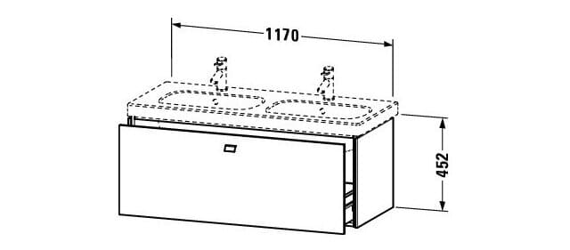 Bản vẽ Tủ chậu lavabo Duravit BR404801021