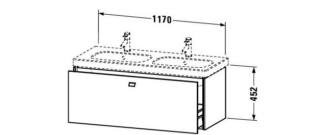 Bản vẽ Tủ chậu lavabo Duravit BR404801022
