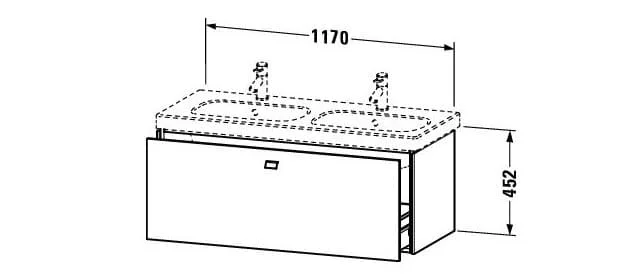 Bản vẽ Tủ chậu lavabo Duravit BR404801043