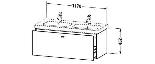 Bản vẽ Tủ chậu lavabo Duravit BR404801075