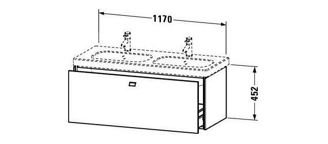 Bản vẽ Tủ chậu lavabo Duravit BR404804343