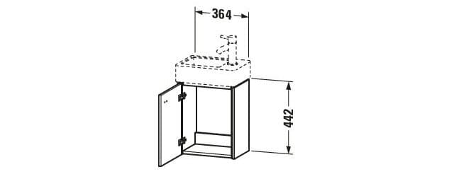 Bản vẽ Tủ chậu lavabo Duravit BR4049L1007