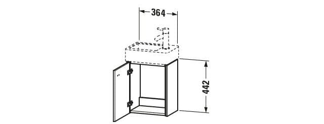 Bản vẽ Tủ chậu lavabo Duravit BR4049L1016