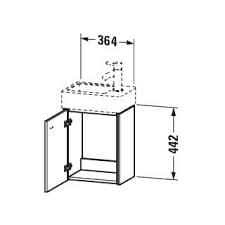 Bản vẽ Tủ chậu lavabo Duravit BR4049L1021