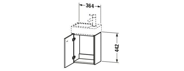 Bản vẽ Tủ chậu lavabo Duravit BR4049L1035