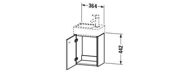 Bản vẽ Tủ chậu lavabo Duravit BR4049L1035