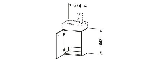 Bản vẽ Tủ chậu lavabo Duravit BR4049L1043