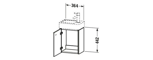 Bản vẽ Tủ chậu lavabo Duravit BR4049L1049