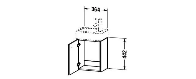 Bản vẽ Tủ chậu lavabo Duravit BR4049L1053