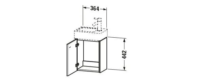 Bản vẽ Tủ chậu lavabo Duravit BR4049L1079
