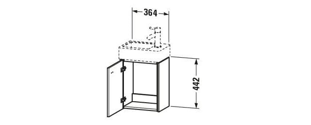 Bản vẽ Tủ chậu lavabo Duravit BR4049L1091