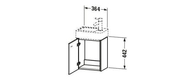 Bản vẽ Tủ chậu lavabo Duravit BR4049L1818