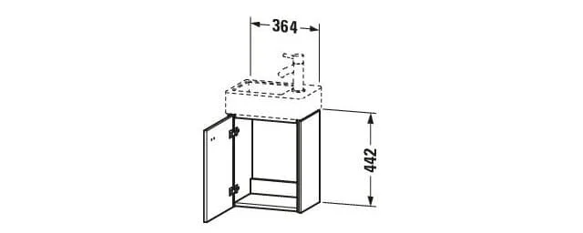 Bản vẽ Tủ chậu lavabo Duravit BR4049L2222