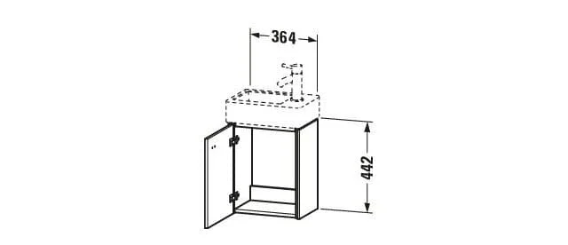 Bản vẽ Tủ chậu lavabo Duravit BR4049L9191