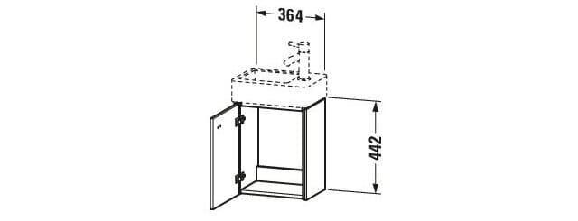 Bản vẽ Tủ chậu lavabo Duravit BR4049R0707