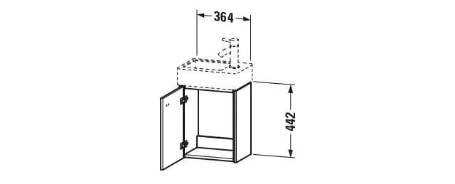 Bản vẽ Tủ chậu lavabo Duravit BR4049R1007