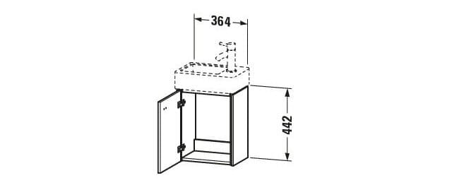 Bản vẽ Tủ chậu lavabo Duravit BR4049R1018