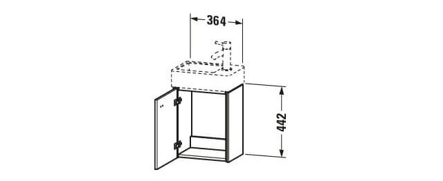 Bản vẽ Tủ chậu lavabo Duravit BR4049R1018