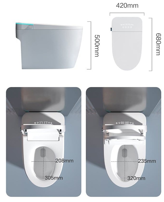 Bản vẽ Bồn Cầu Thông Minh Kazoshi JB-812