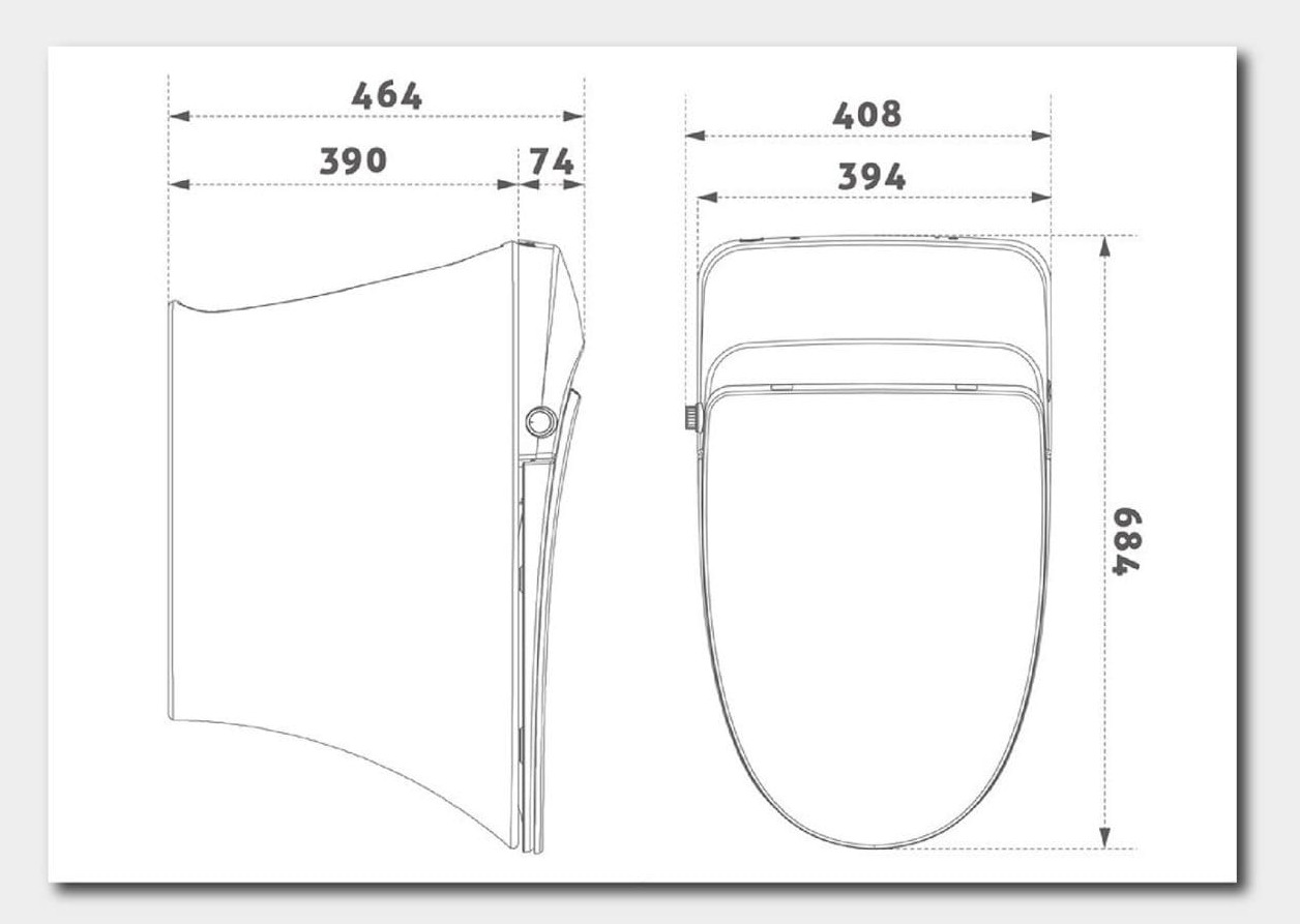 Bản vẽ Bồn Cầu Thông Minh Kazoshi B-JB19G