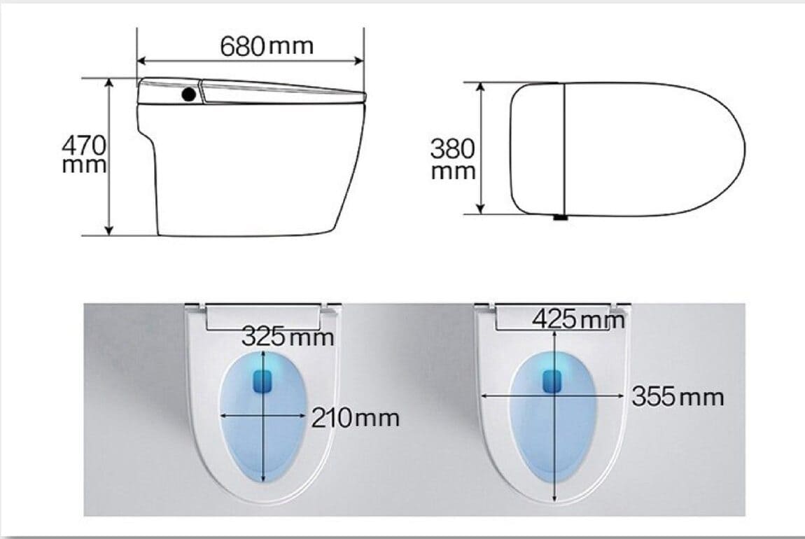 Bản vẽ Bồn Cầu Thông Minh Kazoshi JB-771