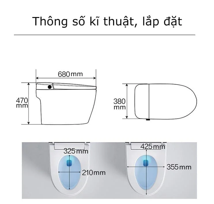 Bản vẽ Bồn Cầu Thông Minh Kazoshi JB-808S