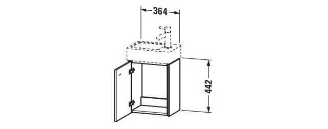 Bản vẽ Tủ chậu lavabo Duravit BR4049R1079
