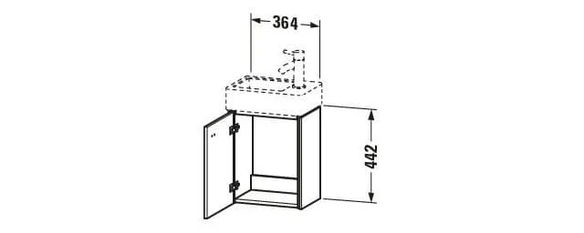 Bản vẽ Tủ chậu lavabo Duravit BR4049R1818