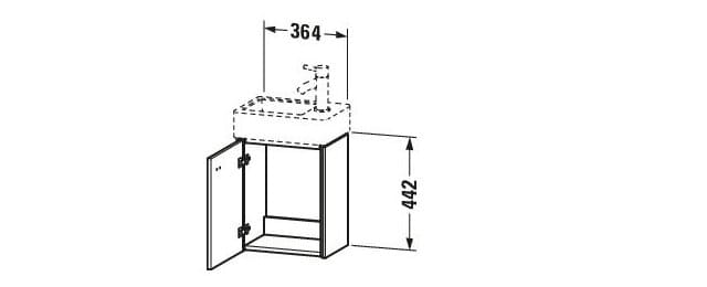 Bản vẽ Tủ chậu lavabo Duravit BR4049R2222