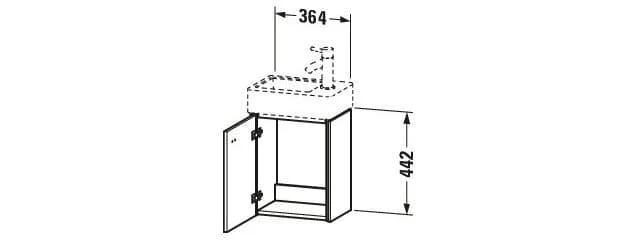 Bản vẽ Tủ chậu lavabo Duravit BR4049R4343