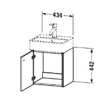 Bản vẽ Tủ chậu lavabo Duravit BR4050L0707