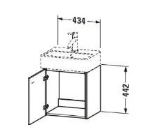 Bản vẽ Tủ chậu lavabo Duravit BR4050L0707