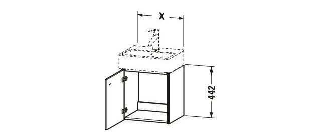 Tủ chậu lavabo Duravit BR4050L1007