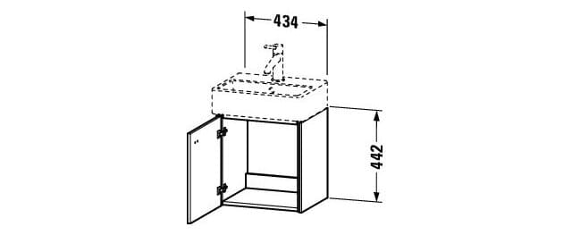 Bản vẽ Tủ chậu lavabo Duravit BR4050L1016
