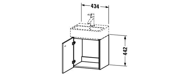 Bản vẽ Tủ chậu lavabo Duravit BR4050L1021
